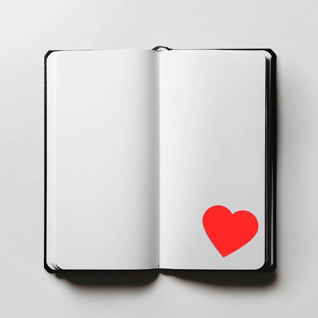 Rot Herz-Aufkleber (Red Heart Sticker)