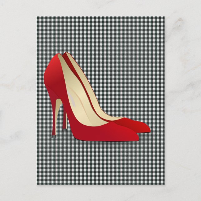 Rot-High-Heels Postkarte (Vorderseite)
