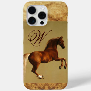 ROT-HORSE-Parchment-Monogramm iPhone 15 Pro Max Hülle