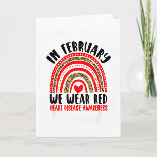 Rot Im Februar Tragen Wir Rot Herzkrankheit Bewuss Karte