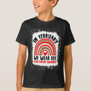 Rot Im Februar tragen wir Rot Herzkrankheit Bewuss T-Shirt
