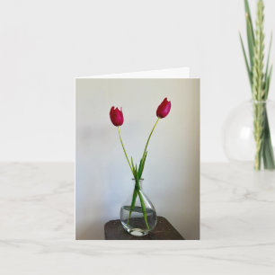 Rot im Frühling Dankeskarte