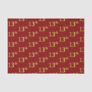 Rot, Imitate Gold 13. (Dreizehnte) Veranstaltung Seidenpapier