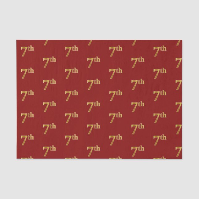 Rot, Imitate Gold 7. (7.) Event Tissue Paper Seidenpapier (Vorderseite)