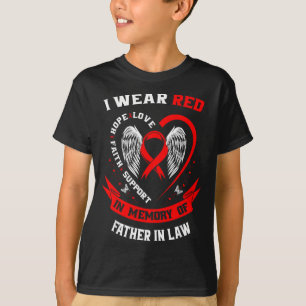 Rot in Erinnerung an meinen Schwiegervater Herzkra T-Shirt