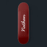 Rot individuell einstellbar skateboard<br><div class="desc">Red Customizable Skateboard. Ein elegantes,  schwarzes,  trendiges Skateboard. Personalisieren Sie mit einem eigenen Namen. Machen Sie ein lustiges Geschenk für sich selbst oder ein Geburtstagsgeschenk für jemanden,  den Sie Liebe.</div>