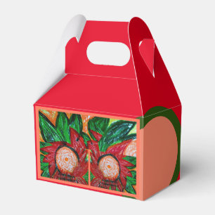 Rot indonesisch geschenkschachtel