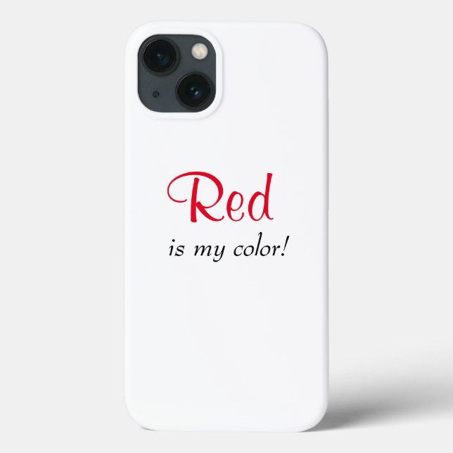 Rot ist mein Niedliches Farbangebot Case-Mate iPhone Hülle (Rückseite)