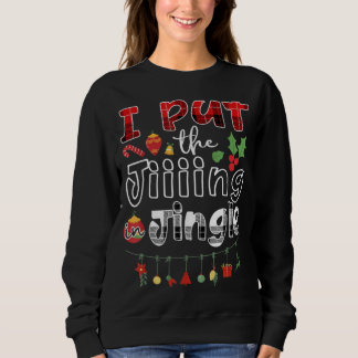 Rot Kariert habe ich setzen J i i i in Jingle Chri Sweatshirt