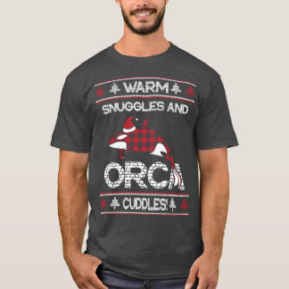 Rot Kariert Plaided Warm Snuggles Orca Cuddles Chr T-Shirt
