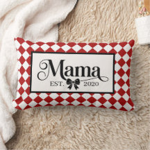 Rot karierter Harlekin Custom Mama Est.