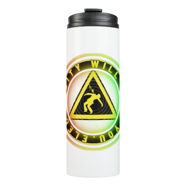 Rot-Kilowatt-Strom bringt dich um Thermosbecher (Vorderseite)