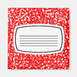 Rot-Kompositionsbuch Magnet