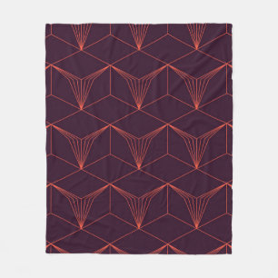 Rot-lila, einfach, elegant, luxuriös fleecedecke