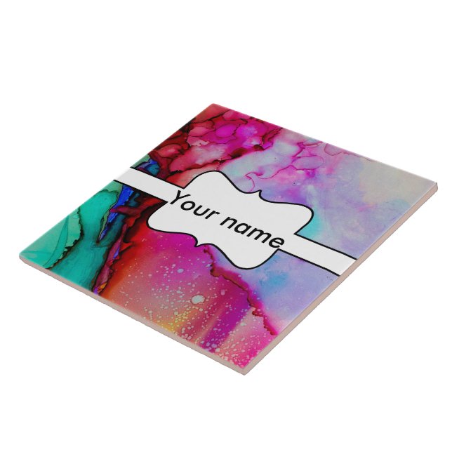 Rot, lila, grün fliese (Seite)