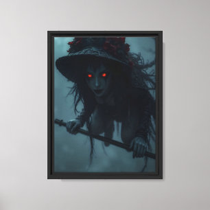 Rot-Mit Augen Hexenmeisterausdrucke Leinwanddruck