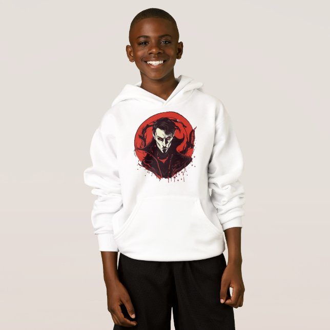 Rot-Mit Augen Horror Hoodie (Vorne ganz)