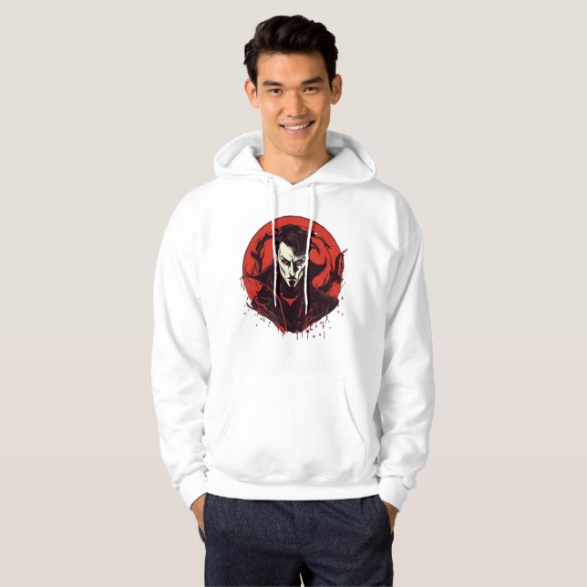 Rot-Mit Augen Horror Hoodie (Vorne ganz)