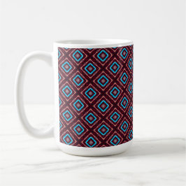 Rot mit blauem Diamant Kaffeetasse
