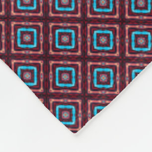 Rot mit blauen Diamanten Fleecedecke