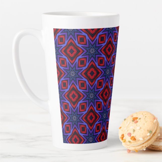 Rot mit blauen Sternen Milchtasse (Beispiel)