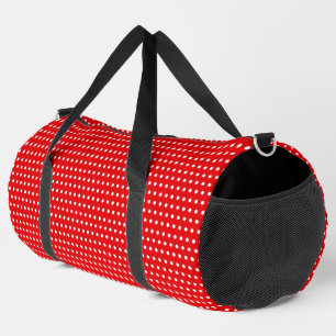 Rot mit stilvollen weißen Punkten Duffle Bag