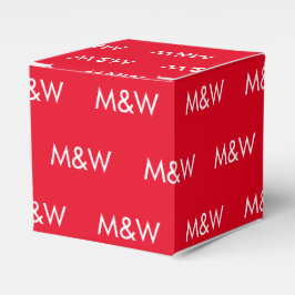 Rot mit weißem Monogramm anpassen Geschenkschachtel