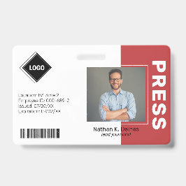 Rot | Mitarbeiter Foto ID Company Security Ausweis