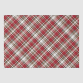 Rot, Mocha und Creme Kariert #2 Seidenpapier