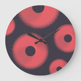 Rot, modern, städtisch, lustig abstrakte geometris große wanduhr