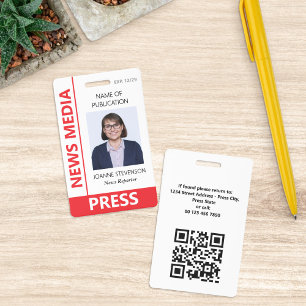 Rot News Media Press Foto Ausweis