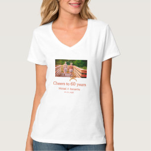 Rot oder Schleife prostet 60 Jahre Hochzeitsjubilä T-Shirt