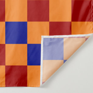 Rot Orange Blau Kariertes Muster Design Stoff