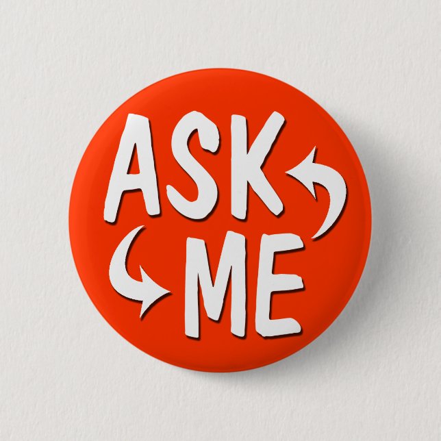 Rot/Orange fragen mir Knopf/Pfeile Button (Vorderseite)