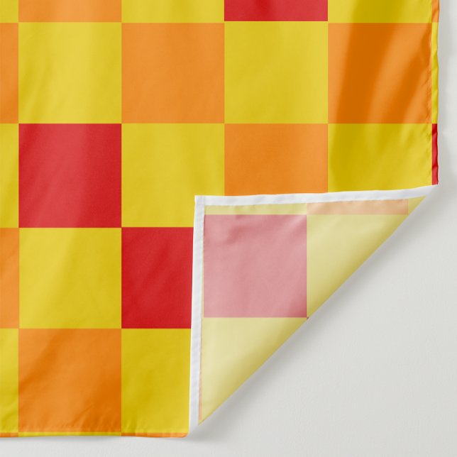 Rot Orange Gelb Karomuster Design  Stoff (Von Creator hochgeladen)