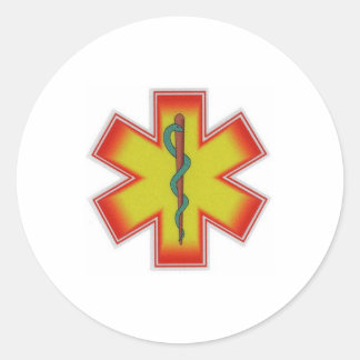 rot & orange & grün runder aufkleber