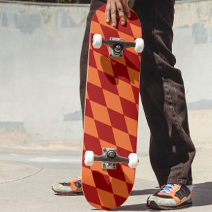 Rot-Orange-Harlekin-Karuomuster-Design  Skateboard