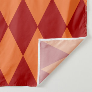 Rot-Orange-Harlekin-Karuomuster  Stoff