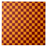 Rot   Orange Karo Prüfmuster Fliese<br><div class="desc">Rot   Orange Karo Prüfpappe Keramik-Fliese</div>