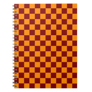 Rot + Orange Karo Prüfmuster Notizblock