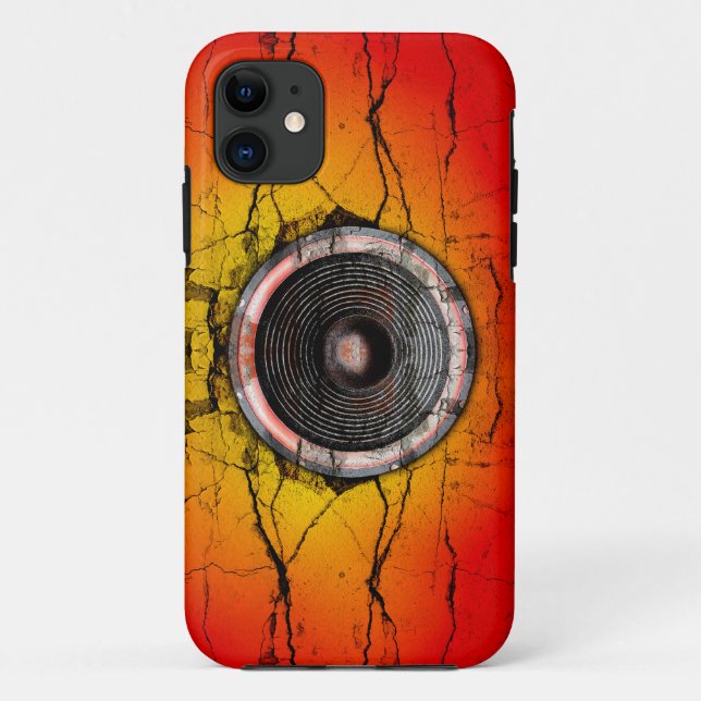 Rot-Orange-Lautsprecher Case-Mate iPhone Hülle (Rückseite)