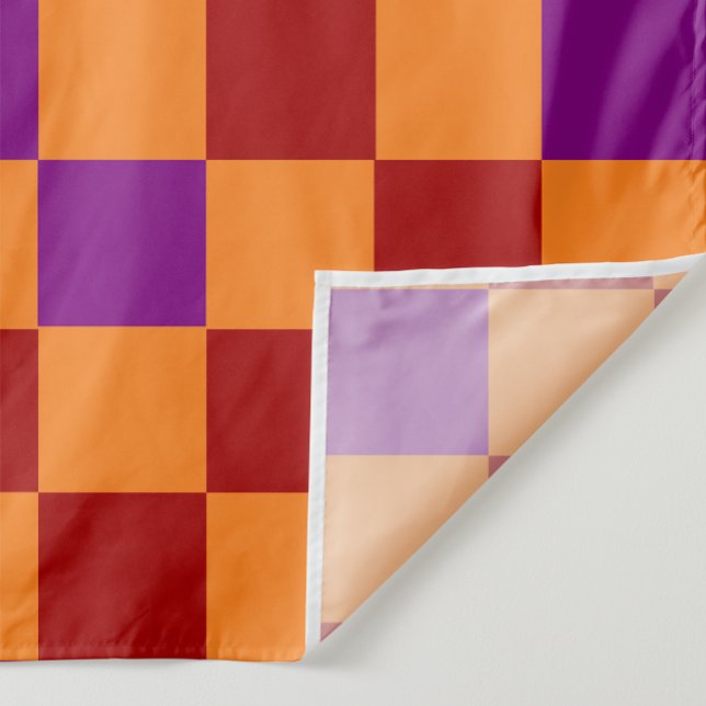 Rot Orange Lila Karomuster Design  Stoff (Von Creator hochgeladen)