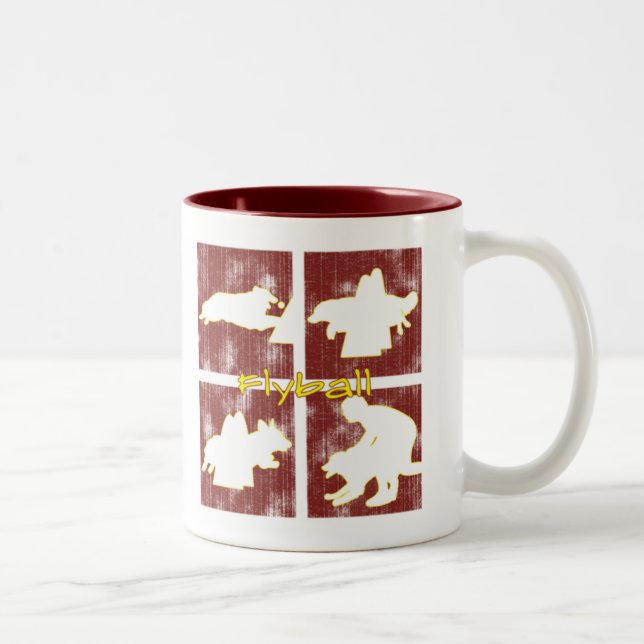 Rot packt Flyball Tasse ein (Rechts)