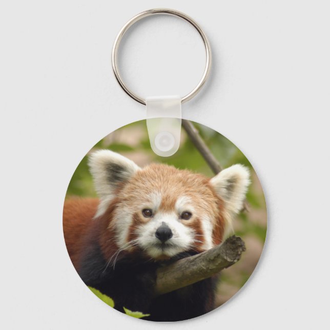Rot-Panda-004 Schlüsselanhänger (Vorderseite)