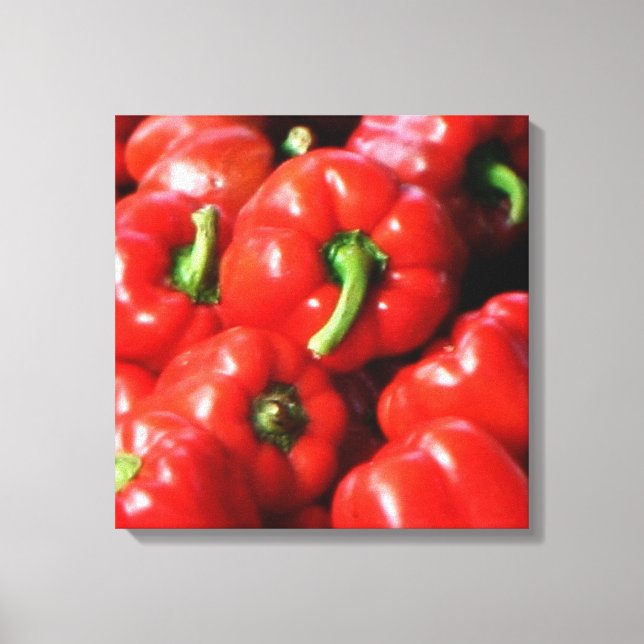 Rot - Paprikaschoten Leinwanddruck (Vorderseite)