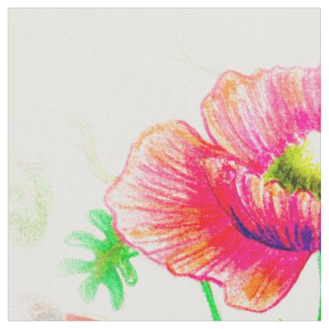 Rot, Passionsblume Stoff (Nahaufnahme)