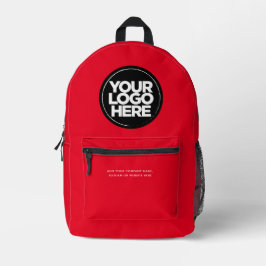 Rot | Personalisiertes Firmenlogo und Text Bedruckter Rucksack