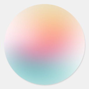 Rot Pink Blau Lila Gelb Leer Bunt Trendig Runder Aufkleber
