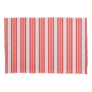 Rot Pink Vertikales Streifenmuster Kissenbezug