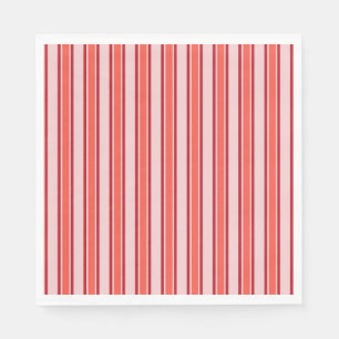 Rot Pink Vertikales Streifenmuster Serviette